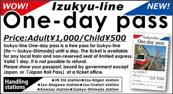 Izukyu-line one-day pass